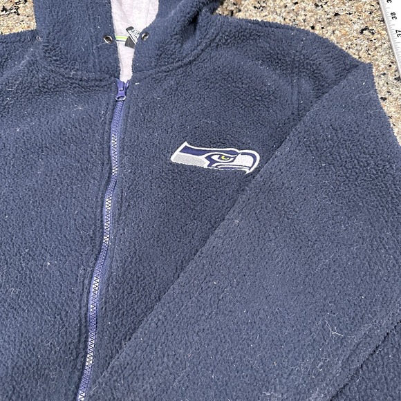 NFL Seattle Seahawks Jacket Women Size L Blue Green Full Zip FLAW - Picture 2 of 9